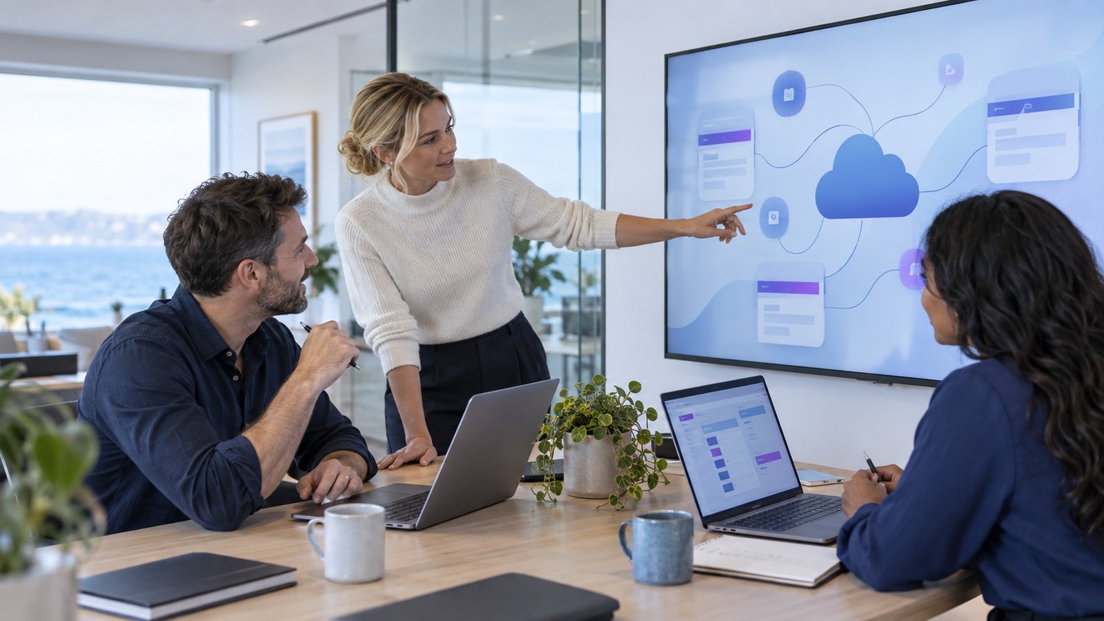 A team planning a connected Microsoft 365 environment